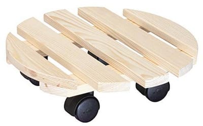 Plantenroller Ø 30 cm - Houten Trolley voor Binnengebruik - Capaciteit tot 100 kg