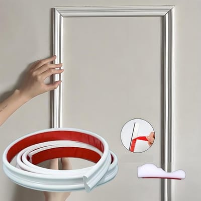 Zelfklevende Sierlijsten 3M - Peel and Stick Wandlijst Trim - Flexibele Zelfklevende Moulding voor Stoelen - Plafond - Deur - Spiegel en Raamlijst - Muur- en Raamafwerking -23 mm breed