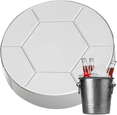IJspakken Lunchbox - Koelpakket Herbruikbaar - Eten Koel Houden - Roestvrijstalen Kern - 9.5 cm x 2 cm - Voetbal