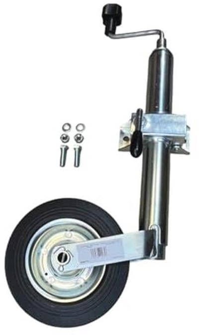 Steunwiel voor Aanhanger 150 kg Ø 48 mm met Klemhouder en Bevestigingsschroeven
