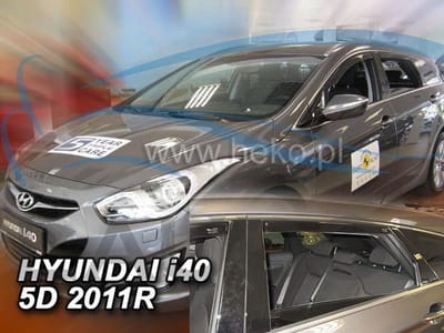 Hyundai i40 SW (stationwagon) bouwjaar 2011-2019 donkere zijwindschermen set 4-delig tbv 5-deurs pasvorm Team Heko