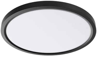 LED Plafondlamp - Kingtron Jin - 45W 5280lm - 865 Helder/Koud Wit 6500K - Ø500 mm - Opbouw - Rond - Zwart