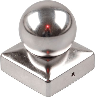 TRUTZHOLM - Paalkap Roestvrij Staal - 71 mm - Kogel - Afdekkap voor Palen 7x7 cm - RVS Hekwerk Bescherming