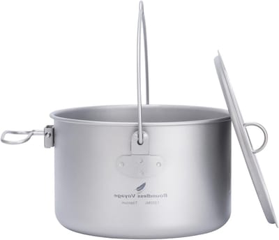 1.3L Titanium Kookpot voor Kamperen - Lichtgewicht Soepketel en Kookgerei voor Hiking, Picknick en Campfire Koken - Ideaal voor 1 Persoon en Buitenkeuken Accessoires