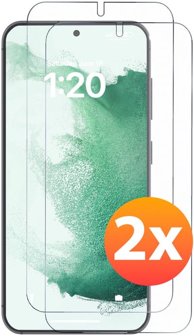 Screenprotector - Geschikt voor Samsung Galaxy S22 Screen protector Tempered Gehard glas - 2 stuks beschermglas