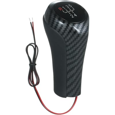 Pommeau de levier de vitesse LED en Fiber de carbone, poignée de levier de remplacement à 5 ou 6 vitesses pour BMW série 1 3 5 6 5 rouge