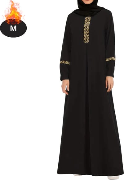Bovista Islamitische Kleding - Djellaba Dames - Moslim Kleding - Arabisch Dames Kaftan - Alhamdulillah - Zwart - M