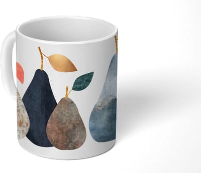 Mok - Koffiemok - Peer - Pastel - Fruit - Design - Mokken - 350 ML - Beker - Koffiemokken - Theemok