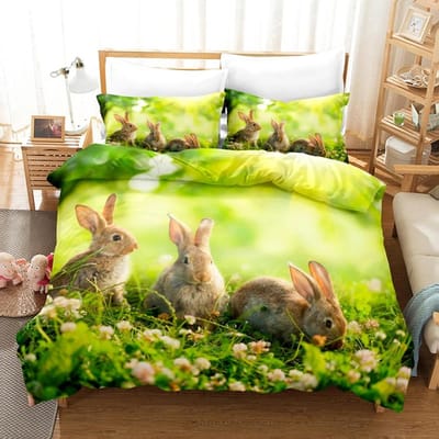 3D De Konijn Beddengoedsets Dekbedovertrekset Met Kussensloop Twin Full Queen King Beddengoed Dekbedovertrek 70x133cm 2pcs
