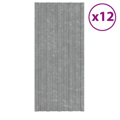 vidaXL - Dakpaneel - 12 - st - zilver - 100 - x - 45 - cm - Verzinkt - staal