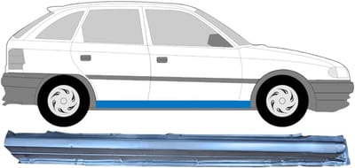Volledige dorpel voor Opel Astra F 1991-2002 / Rechts