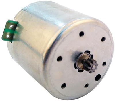 Mini elektromotor - DC motor - Doe-het-zelf projecten - Metaal tandwiel - 12V - Zilver