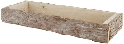 Dijk Natural Collection Kaarsen plateau/tafeldecoratie - 39 x 15 cm - boomstam Berkenhout - rechthoekig - kaarsenbord - Kaarsenonderzetter