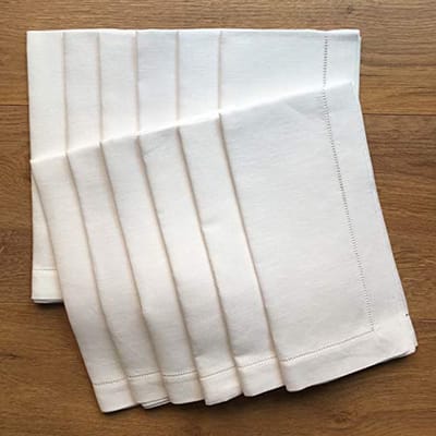 Linnen Zoom Steek Dinerservetten Set van 12 - 20"x20" - 100% Katoen - Super Waarde Pakket