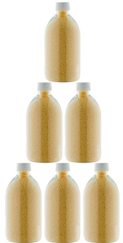 Badkaviaar Zen Moment - 400 gram - Fles met witte dop - set van 6 stuks - bad parels voor in bad