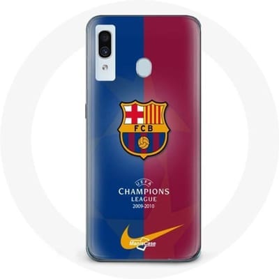 Coque pour Samsung Galaxy A30 FC Barcelone Logo Équipe de football