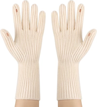 Unisex Winterhandschoenen voor Dames en Heren, Thermische Touchscreen Handschoenen met Vingeropeningen voor Koude Dagen