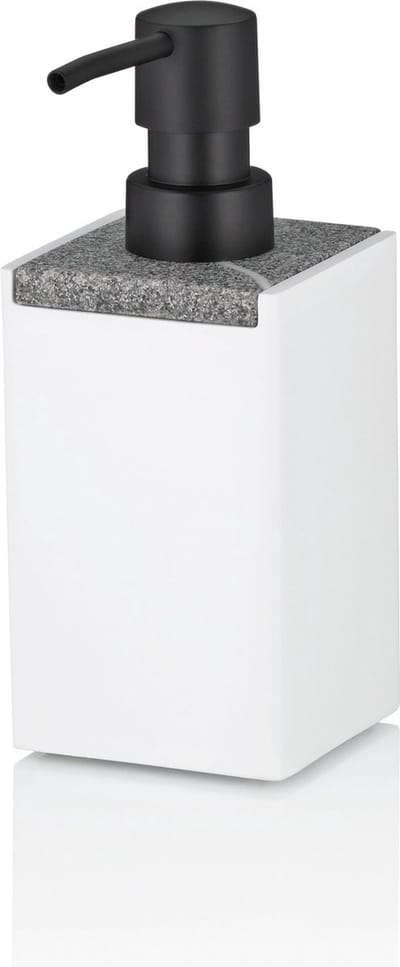 Zeepdispenser, Steen, Wit - Kela | Cube