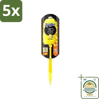 5 x Swiffer - Duster XXL - Telescopische Plumeau - 360° Stofverwijdering - Handvat + 1 Doek - Grootverpakking - Stofverwijdering - Stofdoek - Stofdoekje - Stofvrij - Stofvrij Interieur