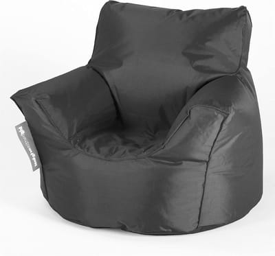 Kinder Zitzak - Poef Fauteuil - Ontspannen Spelen - Waterafstotend Vuilafstotend - 40x40x40 cm - Zwart