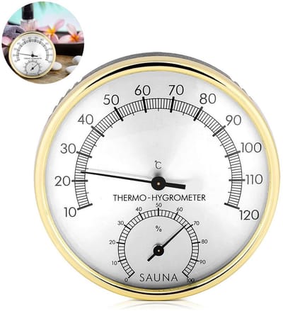 Analoge Sauna Hygrometer en Thermometer van Roestvrij Staal