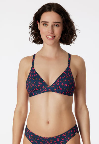 Bikini triangeltop verwijderbare pads variabele bandjes multicolour - Aqua Mix & Match XS