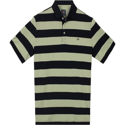 Baileys Polo Allover Yarn Dyed Stripe Soft Green / male