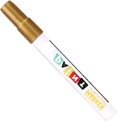 Grafmarkeerstift - Steen Pen - Schrijven en Tekenen - Sneldrogende Inkt - 3 mm Punt - Goud