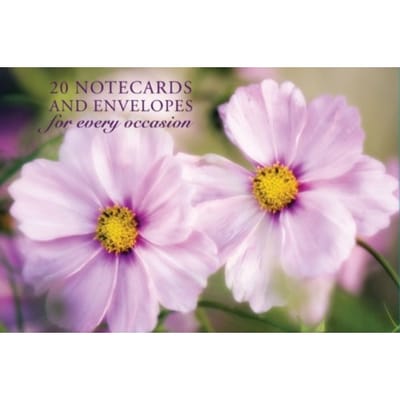 Card Box Of 20 Notecards And Envelopes: Pink Cosmos - Peony Press