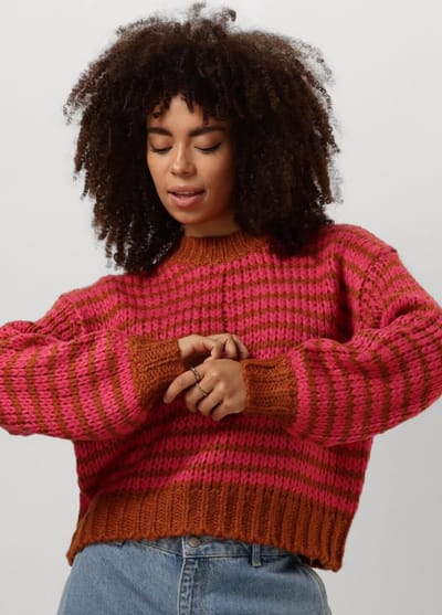 Ydence Knitted Sweater Pippa Truien & vesten Dames - Sweater - Hoodie - Vest- Roze - Maat L