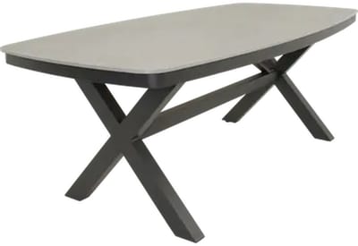 Les - Davos tuintafel Deens ovaal 200x100 cm - antraciet