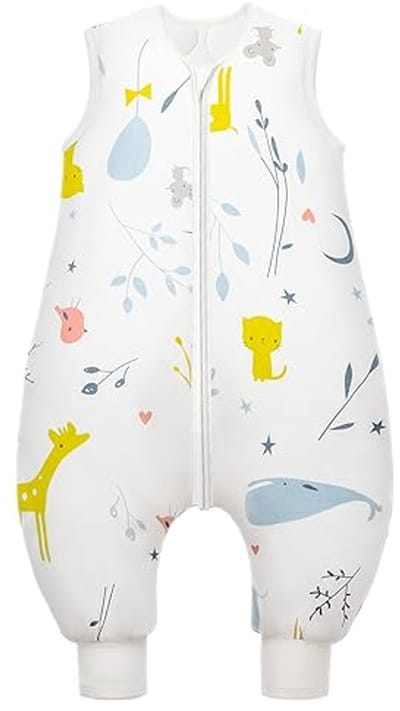 Slaapzak met Voeten voor Baby's – 2,5 TOG, 100% Katoen, Verschillende Maten, Ideaal voor Herfst en Winter