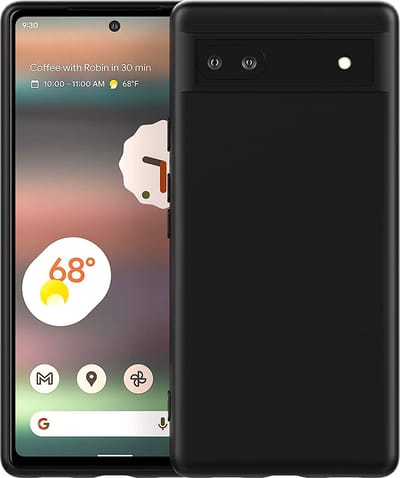Casemania Hoesje Geschikt voor Google Pixel 6A - Zwart - Siliconen Back Cover