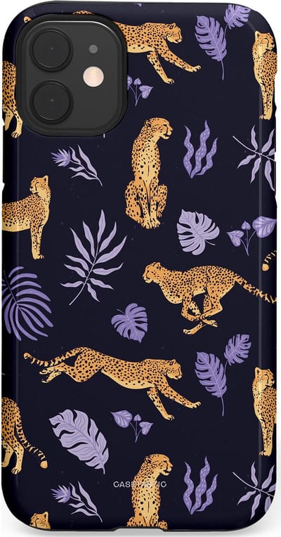 Casetastic Hoesje Geschikt voor Apple iPhone 11 - Stijlvolle Beschermende Duo-layer Case - Cheetah charisma