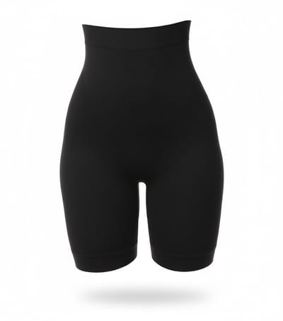 TAFUER - Corrigerende High-Waist Boxershort – Dames – Zwart - S/M – Naadloze Shapewear met Bilondersteuning - 1 Stuk