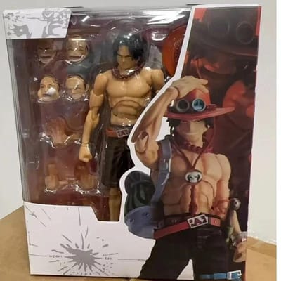 SHF Portgas D. Ace Actiefiguur Anime One Piece Vuurvuist Ace Figuren PVC Beweegbaar Verzameling Decoratie Model Speelgoed Cadeau 17cm brown