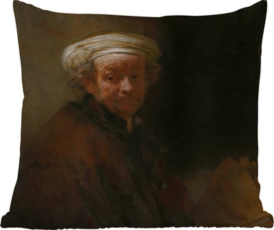 Buitenkussens - Tuin - Zelfportret als de apostel Paulus - Schilderij van Rembrandt van Rijn - 40x40 cm