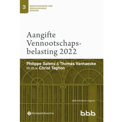 3-Aangifte Vennootschapsbelasting 2022 (Gedrukte Versie) - Beroepsvereniging Voor Boekhoudkundige - Philippe Salens