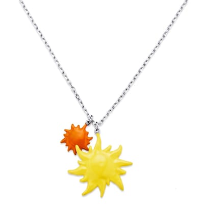 Pearlmania | Sunrise Glow ketting met hanger van roestvrij staal