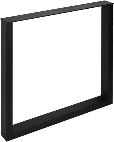 Tafelonderstel TABStaal zwart mat Profiel 80 x 40 mm (Hoogte: 720 mm / Diepte: 800 mm)