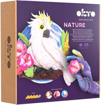 OKTO Sensory Art 3D - Natuur - Kaketoe - Luchtdrogende Klei - 14 Jaar