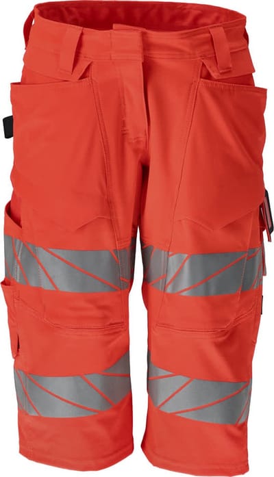 Mascot Accelerate Safe Shorts, lange 19248-510 - Hi-Vis rood - C34