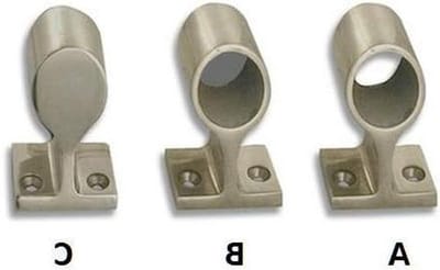 Leuningsteun - Tiend gat - Dek hardware - Gelegeerd staal - 25 mm - Zilverkleurig