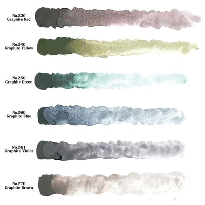 Kuretake Gansai Tambi Facial Aesthetic Graphite Colors 6-color Set
