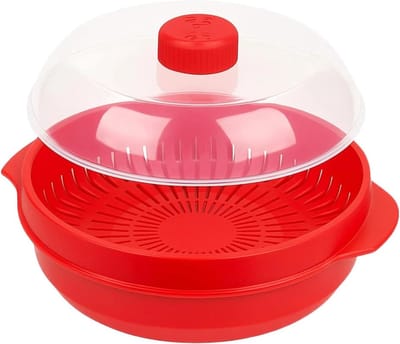 Microwaves Steamer - Magnetron Groente Vrouwelijke - Dubbellaags Keuken Kookharnas Verwarming, Magnetron Sensor Met Deksel | Werkt Voor Een Appartement Voor