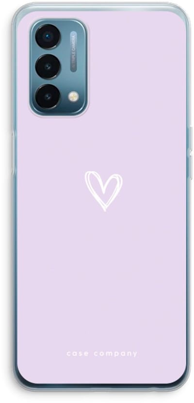 Case Company® - Hoesje geschikt voor OnePlus Nord N200 5G hoesje - Klein hartje paars - Soft Cover Telefoonhoesje - Bescherming aan alle Kanten en Schermrand