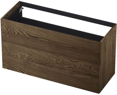 INK - Onderkast 2 Laden Push To Bestaande Uit: - 1000x450x650 Mm - Massief Eiken Charcoal