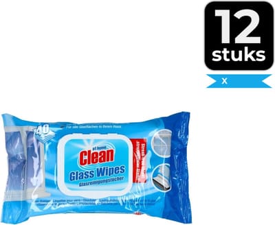 At Home Reinigingsdoekjes Glas 40 stuks - Voordeelverpakking 12 stuks