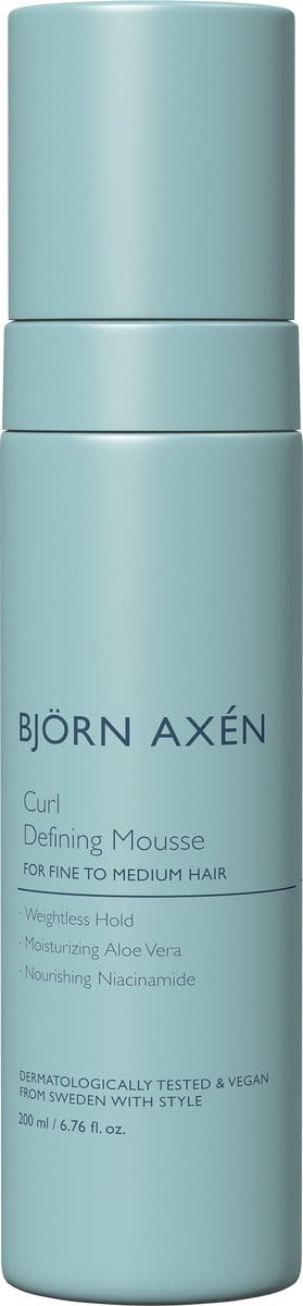 Björn Axén Curl Defining Mousse 200ml – Sterke Kruldefinitie & Anti-Pluis - Voor Natuurlijk Gedefinieerde Krullen & Slag - Langdurige Hold Zonder Crunch - Vegan - Professionele Stylingmousse Voor Krullend Haar