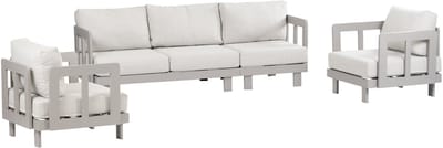 Stoel-bank loungeset Tulum | Camel | 3-persoonsbank